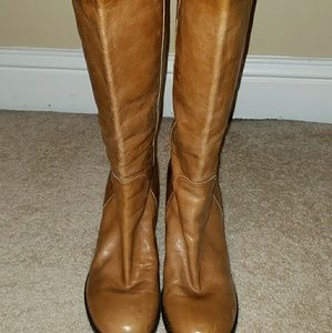 Tall leather boots
